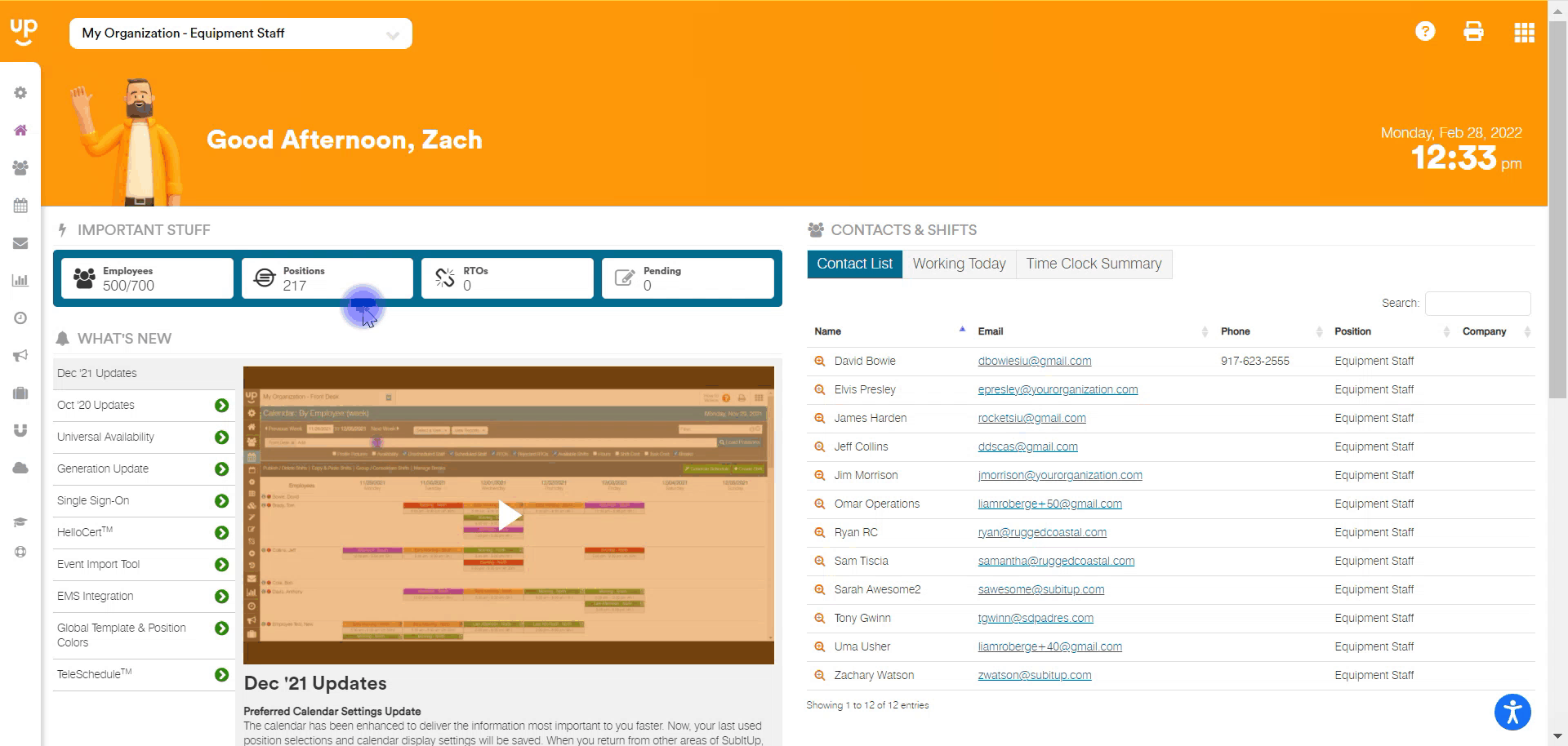 How to reset availability for hourly based positions