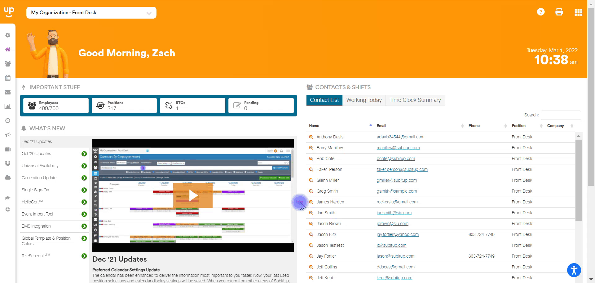 How to run an event time clock data report